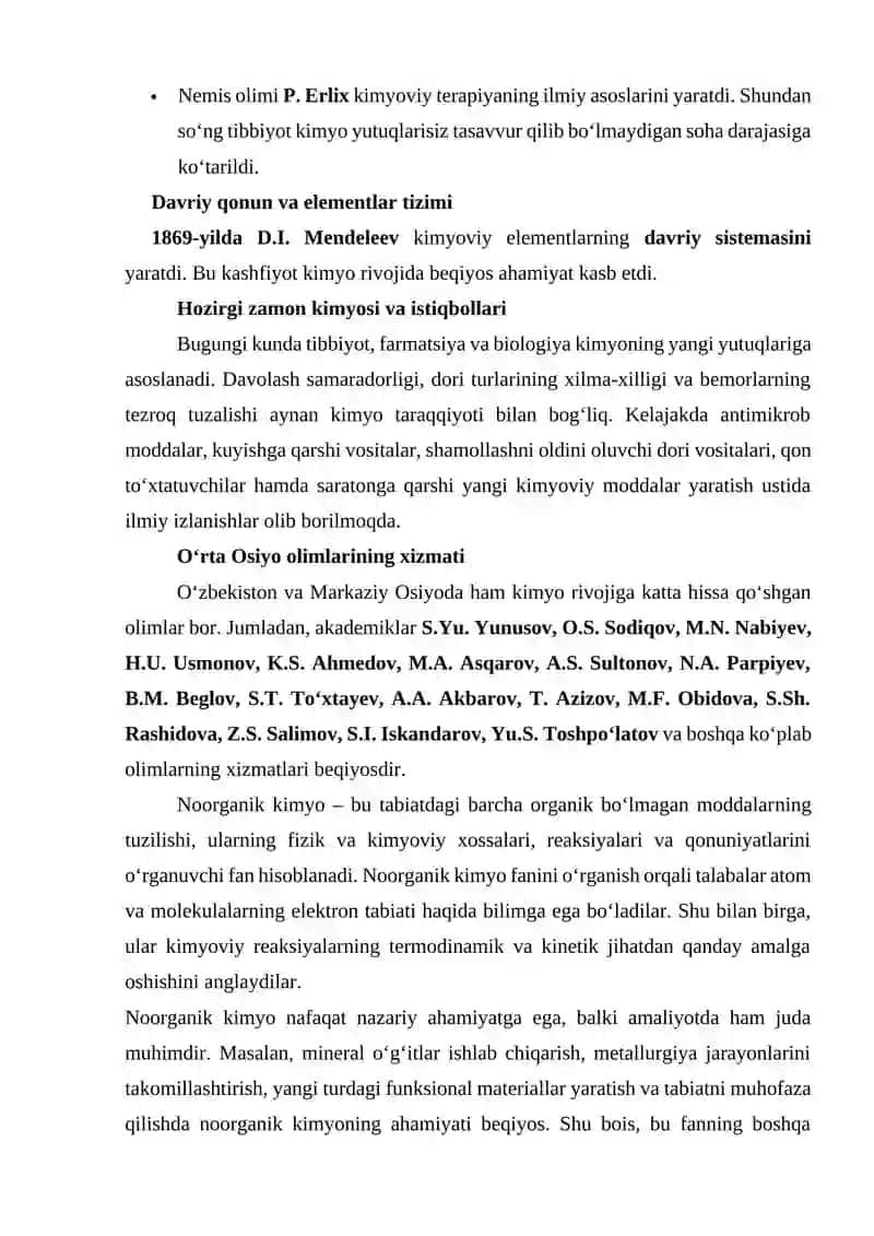 Kimyoning asosiy qonunlari va tarixi 3