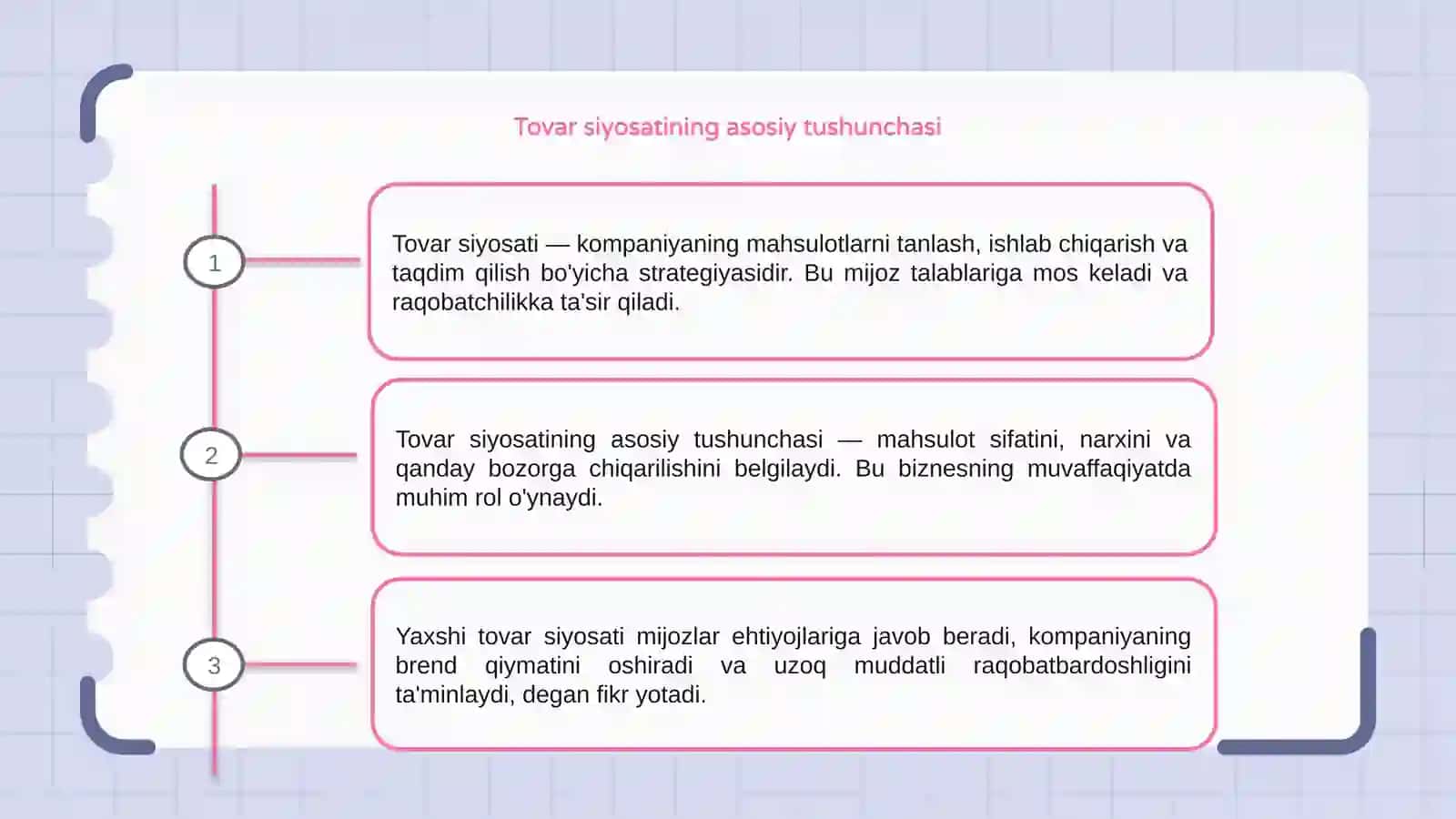 Tovar siyosati 3