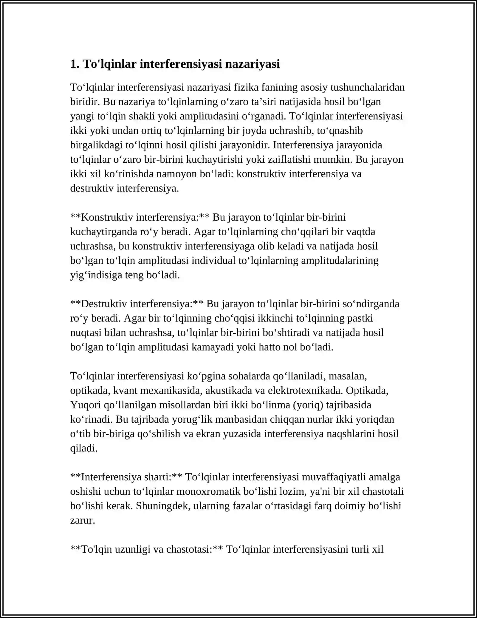 YORUG'LIK INTERFERENSIYASINI KUZATISH USULLARI 3