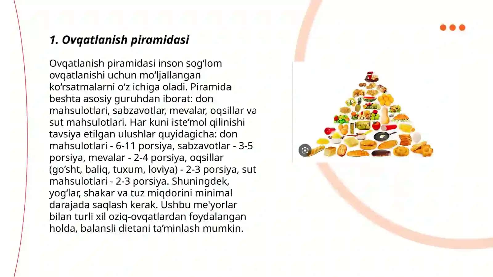 To’g’ri ovqatlanish asoslari 3