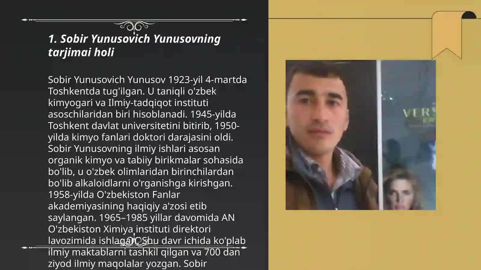 Sobir Yunusovich Yunusovning tarjimai holi 3