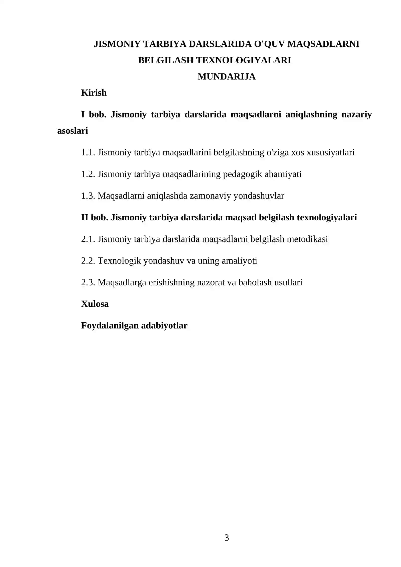 Jismoniy tarbiya darslarida o'quv maqsadlarni belgilash texnologiyalari 3