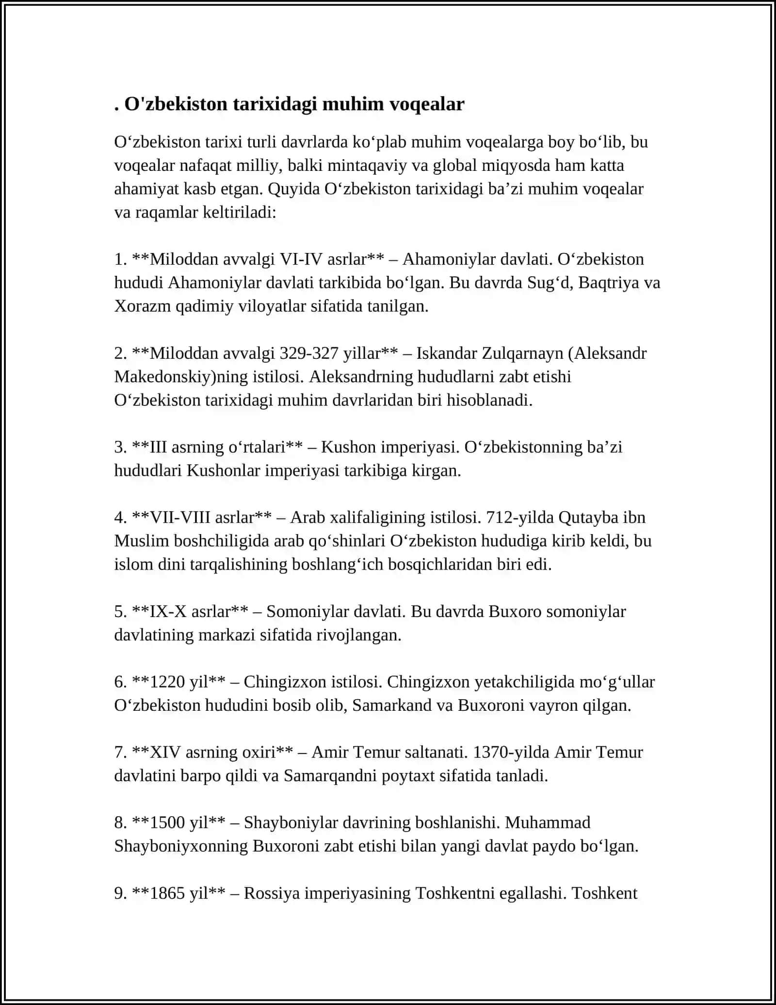 O‘zbekiston tarixidagi ba’zi muhim voqealar 3