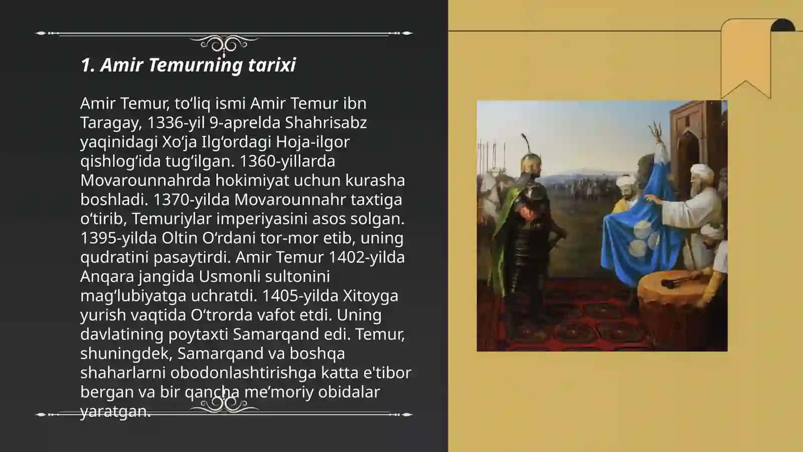 Amir Temur Buyuk sarkarda va davlat arbobi 3