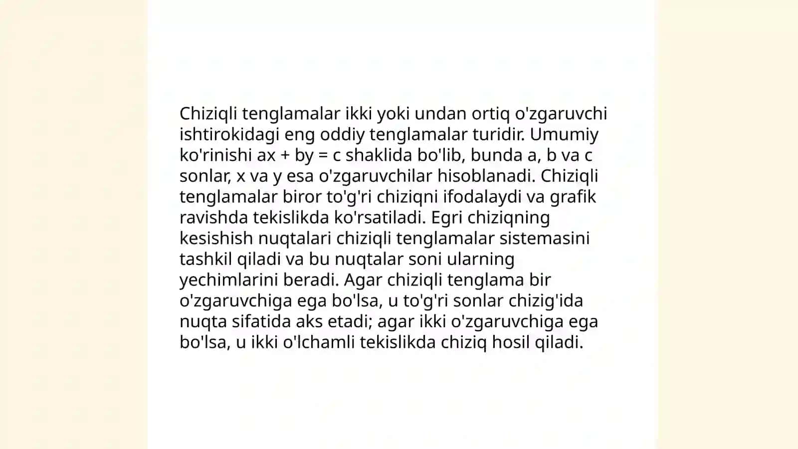 Chiziqli tenglamalar sistemasi 3