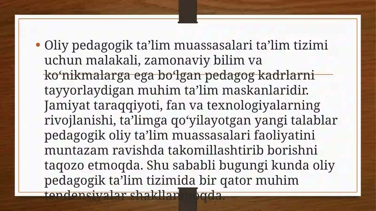 Oliy pedagogik ta’lim muassasalari tendensiyalari. 3