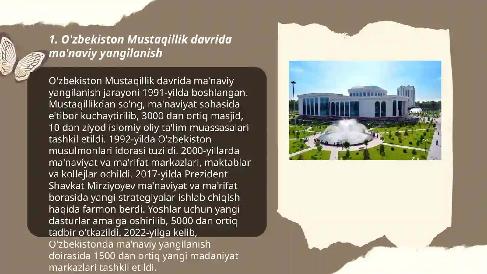 O'zbekiston Mustaqillik davrida ma'naviy yangilanish 3