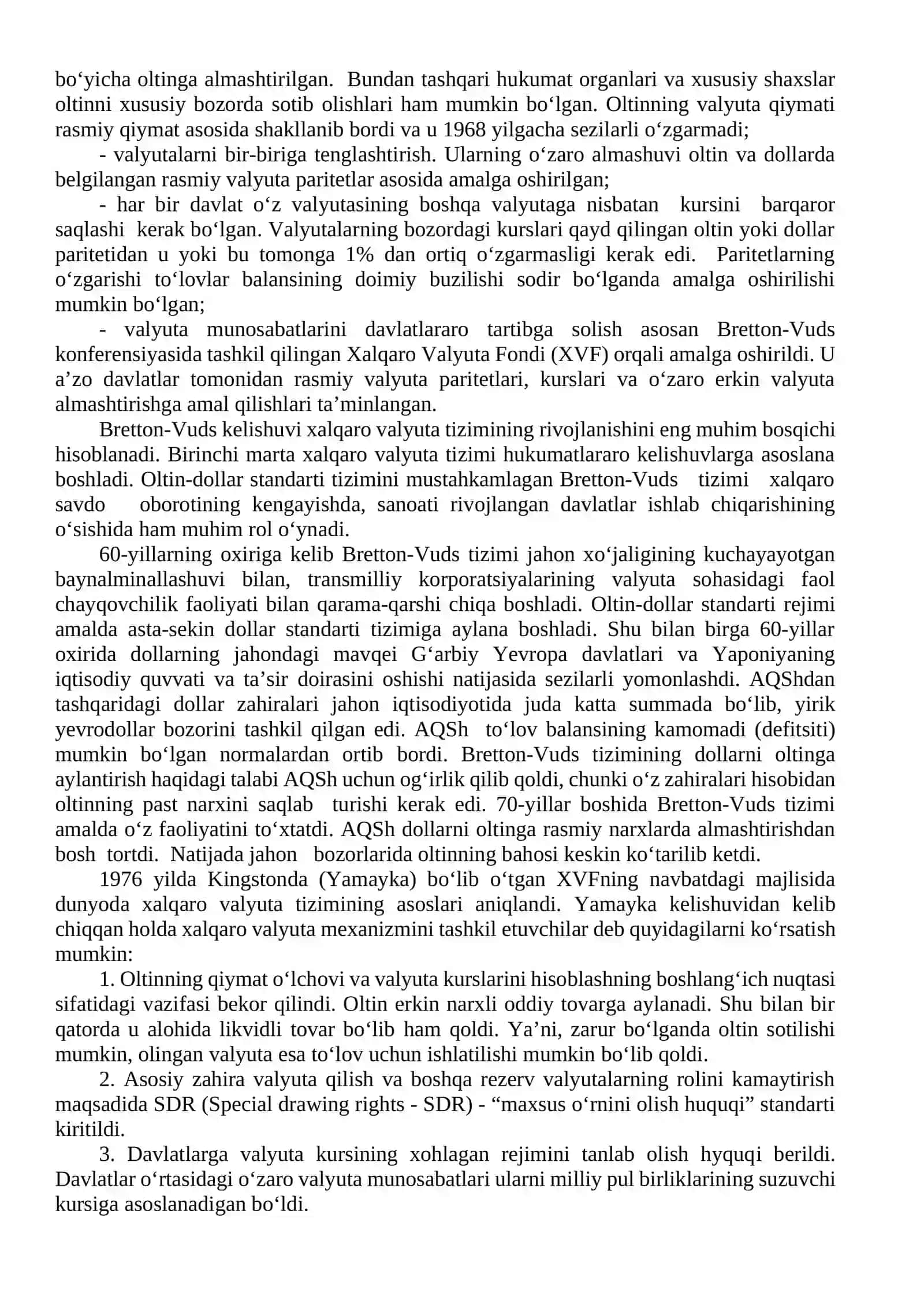 Xalqaro valyuta-moliya va kredit munosabatlar 3