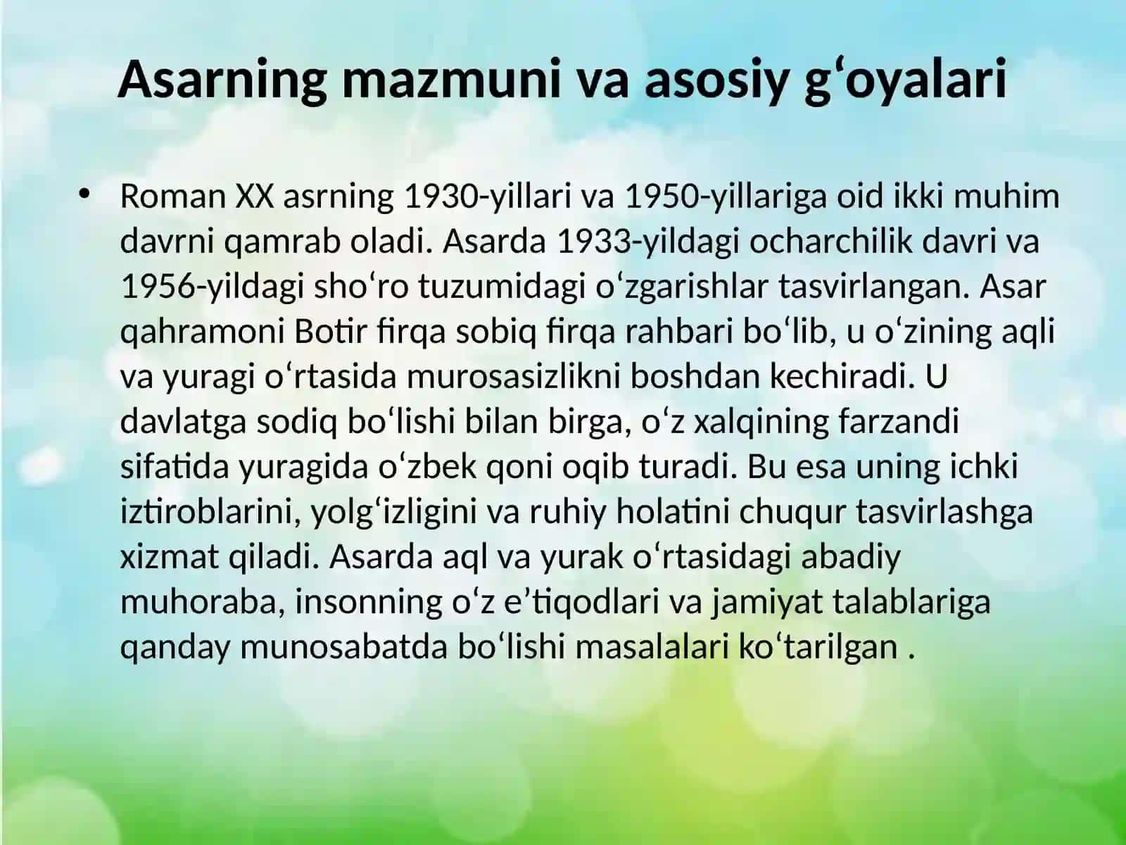 TOGʻAY MUROD “DUNYODA OʻLIB BULMAYDI ASARI” 3