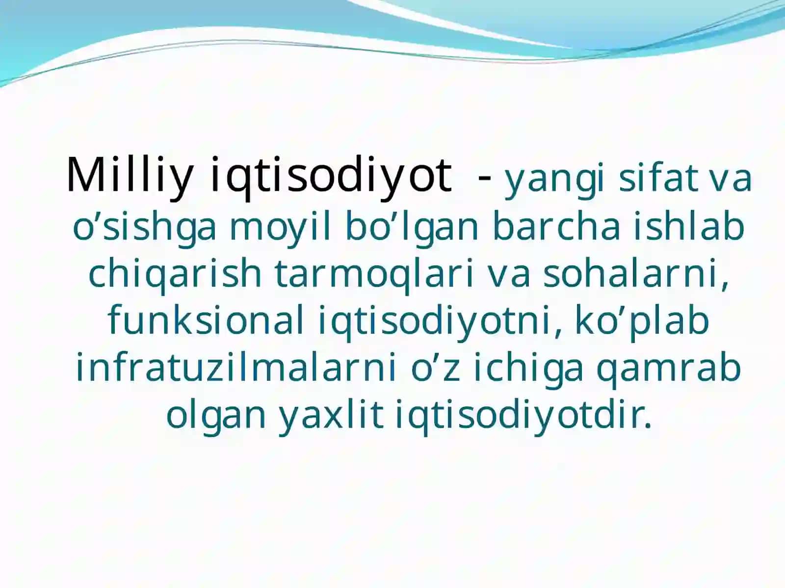 Milliy Iqtisodiyot 3