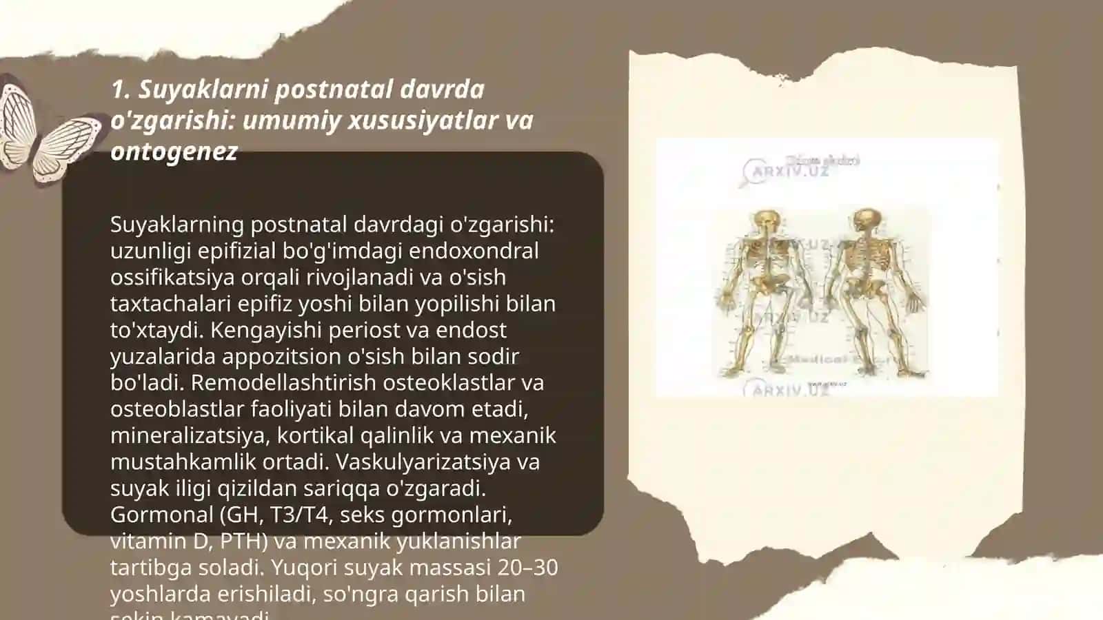 Suyaklarni Postnatal davrda o'zgarishi 3
