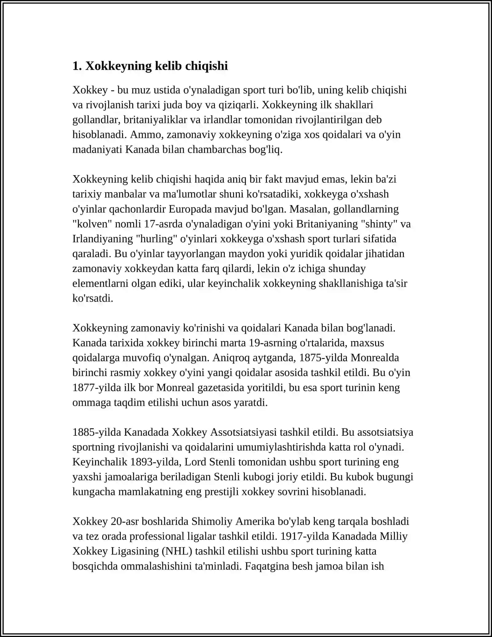 XOKKEY VA UNING TURLARI 3