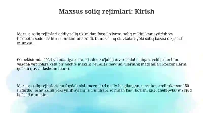 Maxsus soliq rejimlari 3