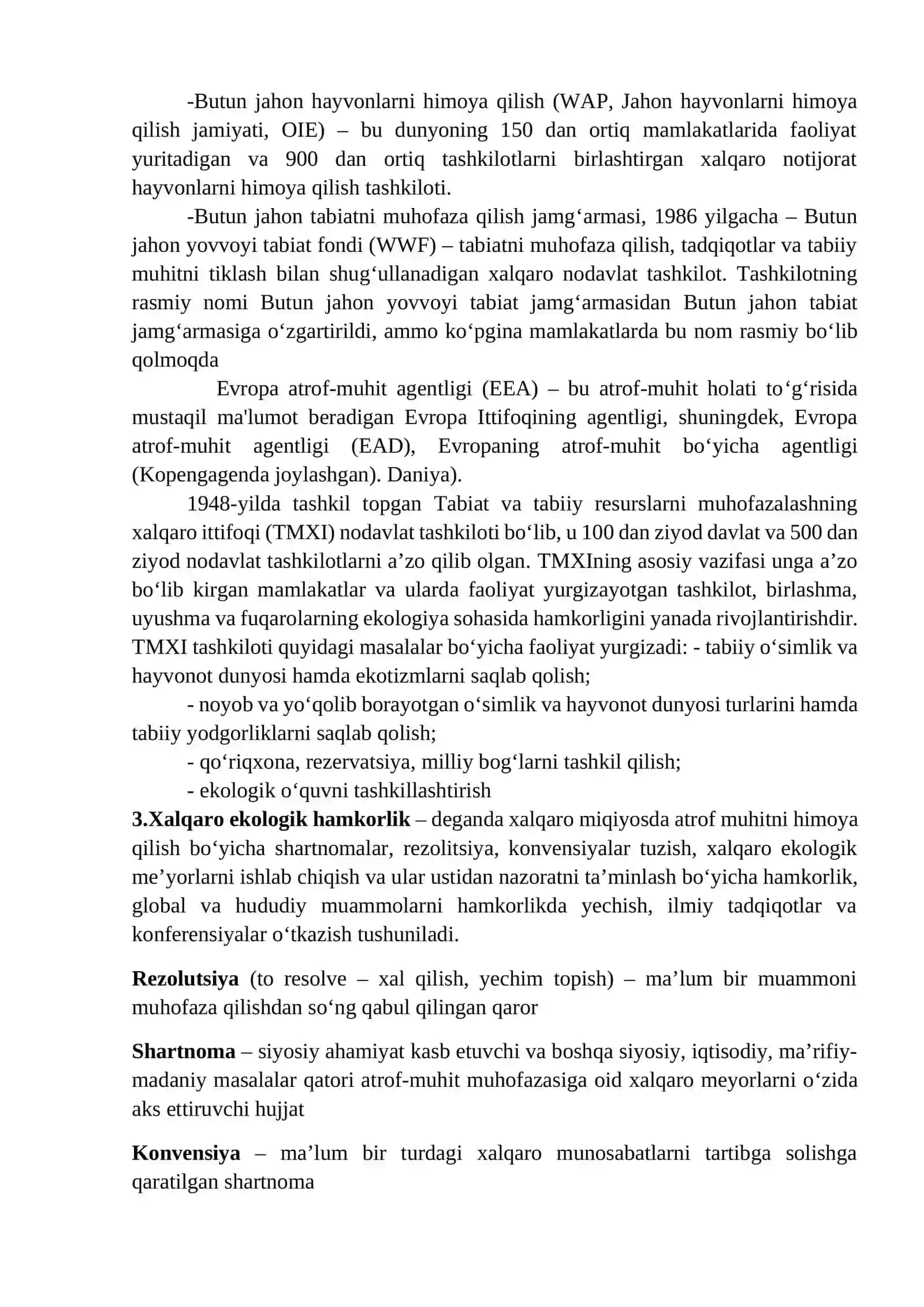 Ekologik qonunchilik va xalqaro ekologik tashkilotlar 3