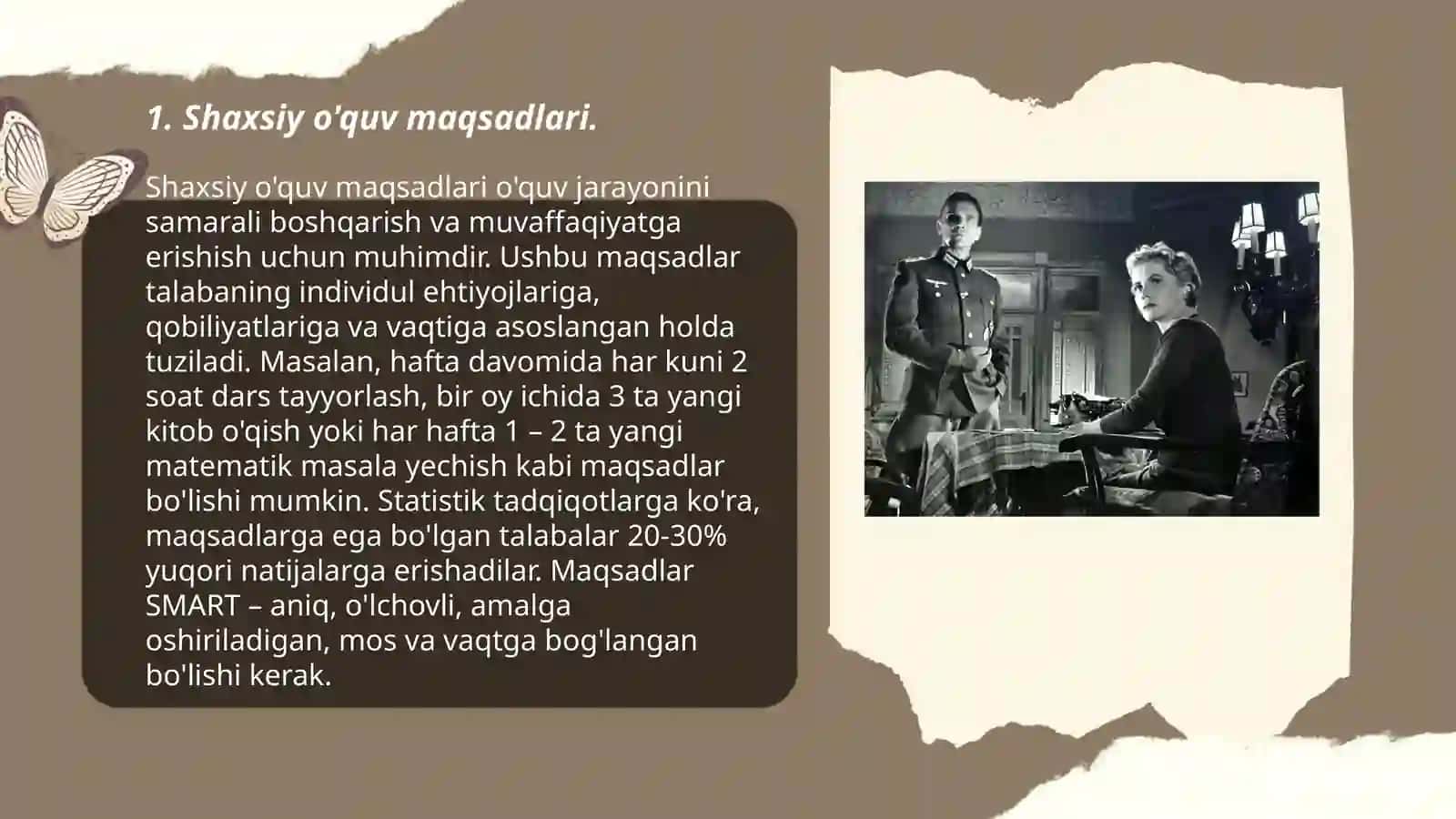 Shaxsiy o'quv maqsadlari 3