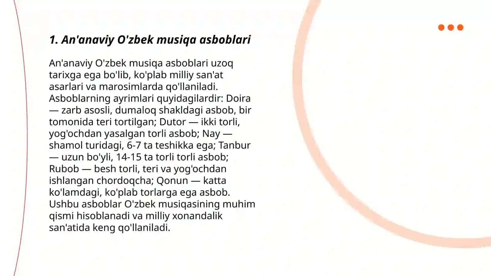 O'zbek xalq musiqa ijodi 3