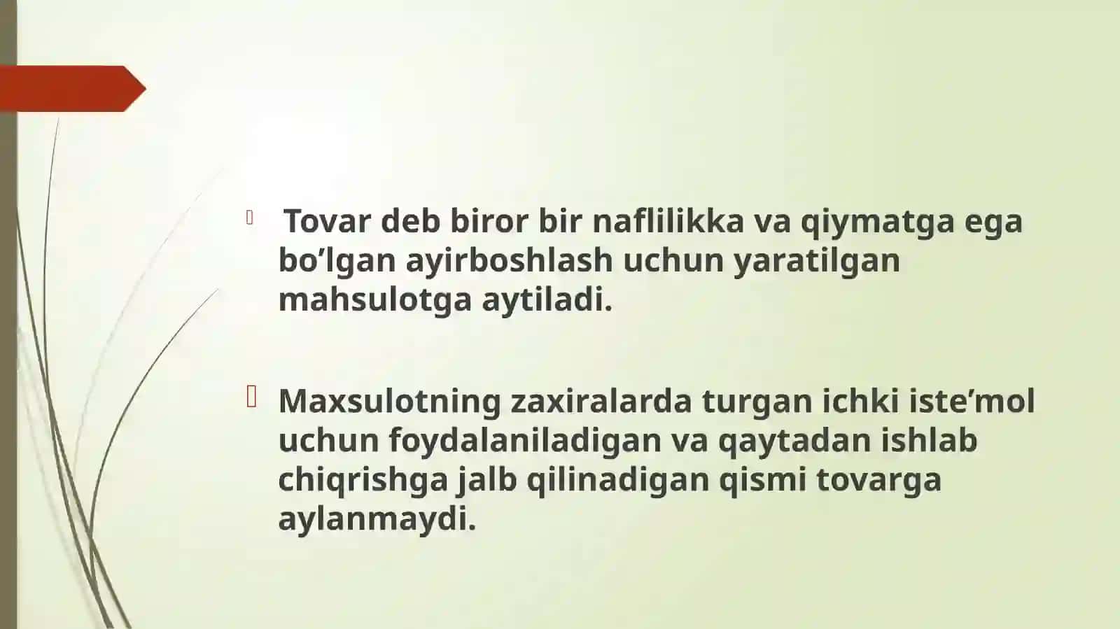 IQTISODIYOTDA TOVAR VA PUL 3