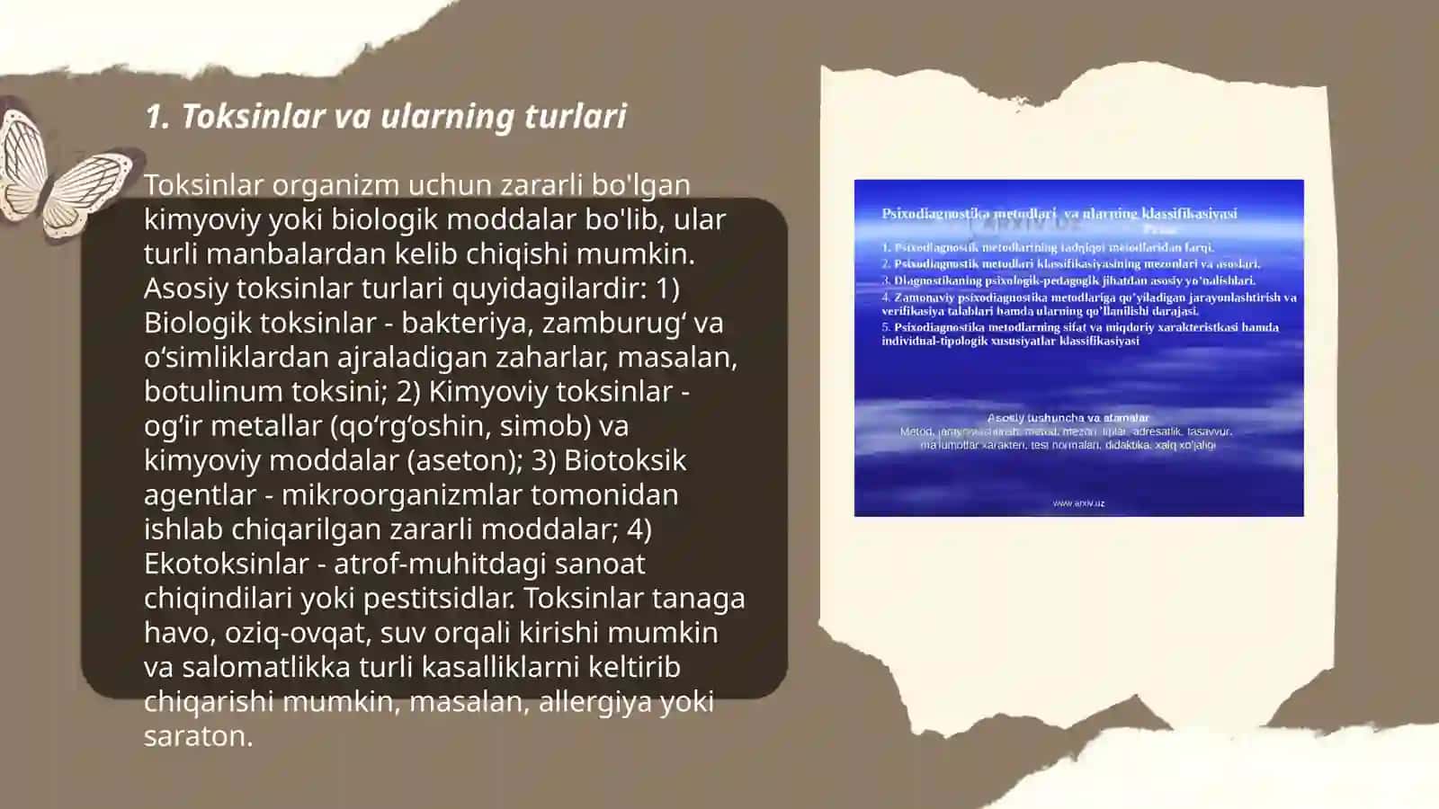 Toksinlar va ularning xarakteristikasi 3