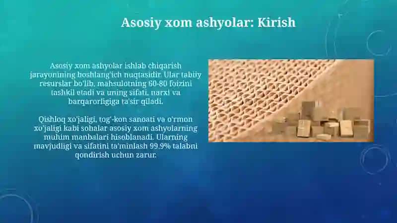 Asosiy xom ashyolar 3