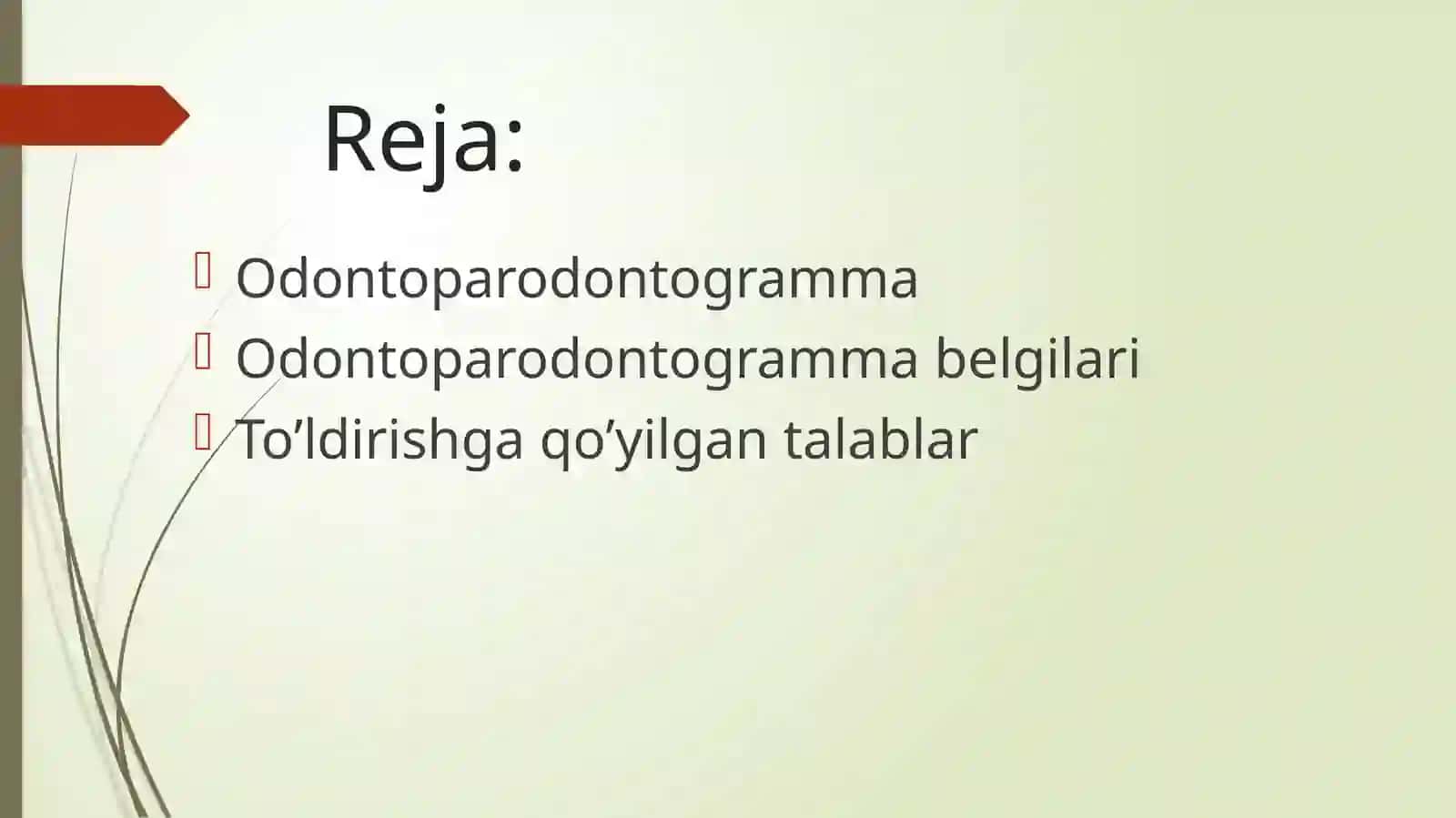 Ortopedik stomatologiya fanidan MUSTAQIL ISH 3