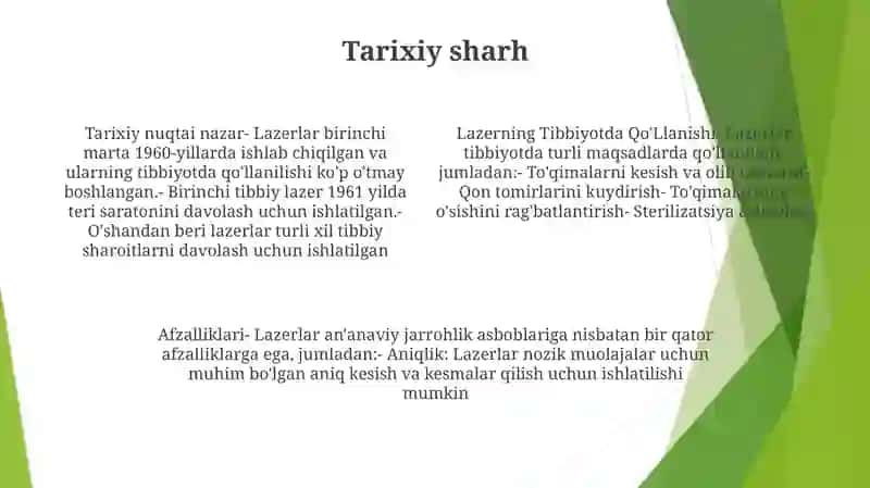 Lazerning Tibbiyotda Qo'Llanishi 3