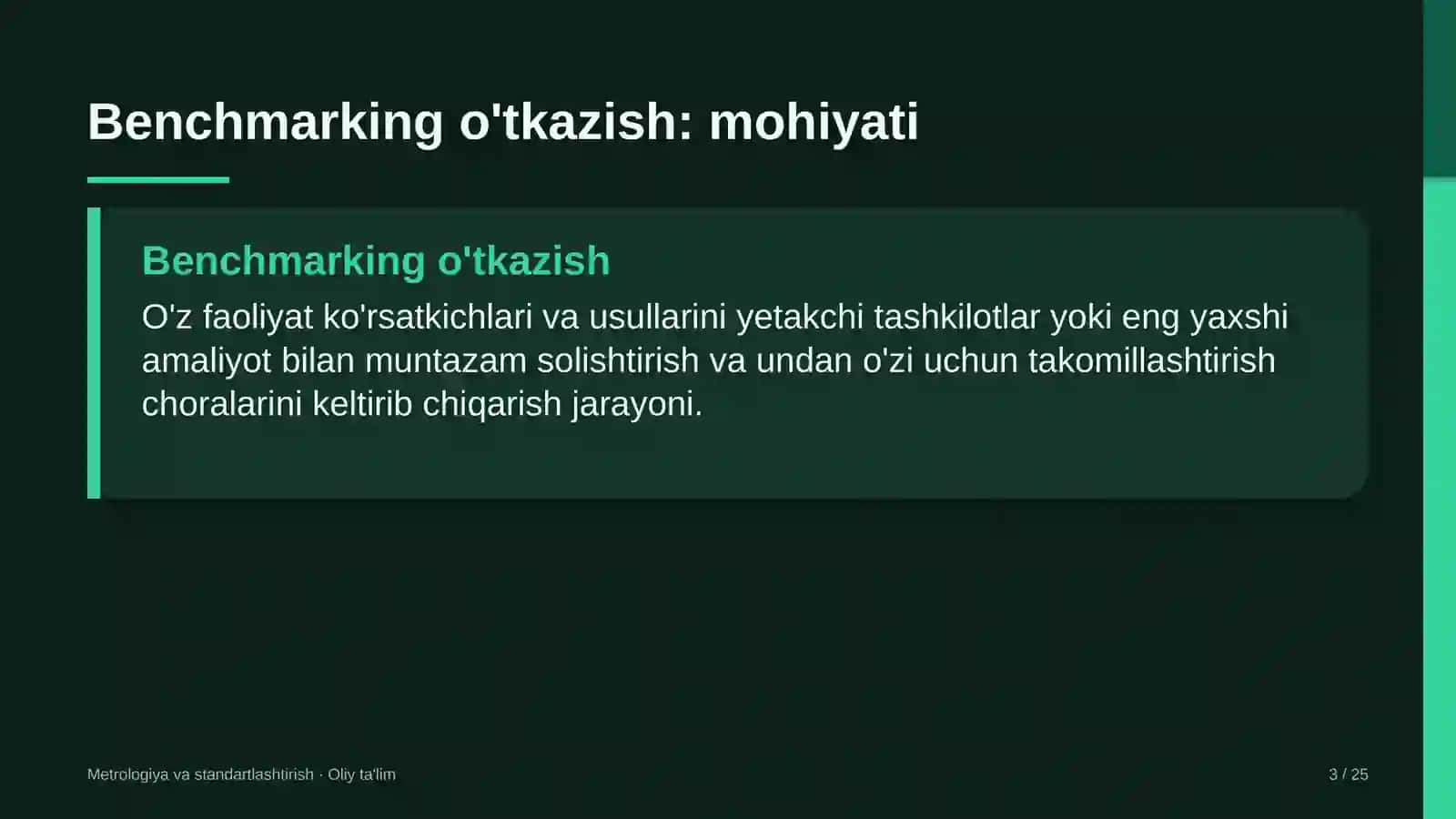 ekologik ta'limda benchmarking o'tkazish 6347 3