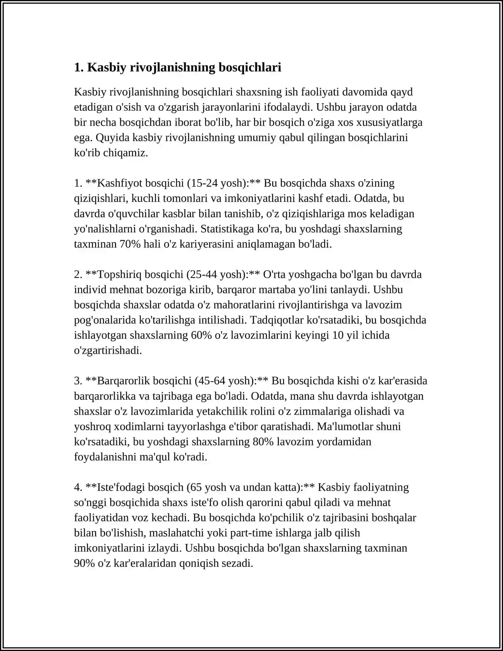 SHAXSNING KASBIY KAMOLOTI 3