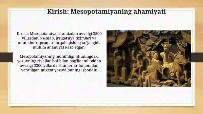 Qadimgi Mesopotamiya xalqlari madaniyati 3