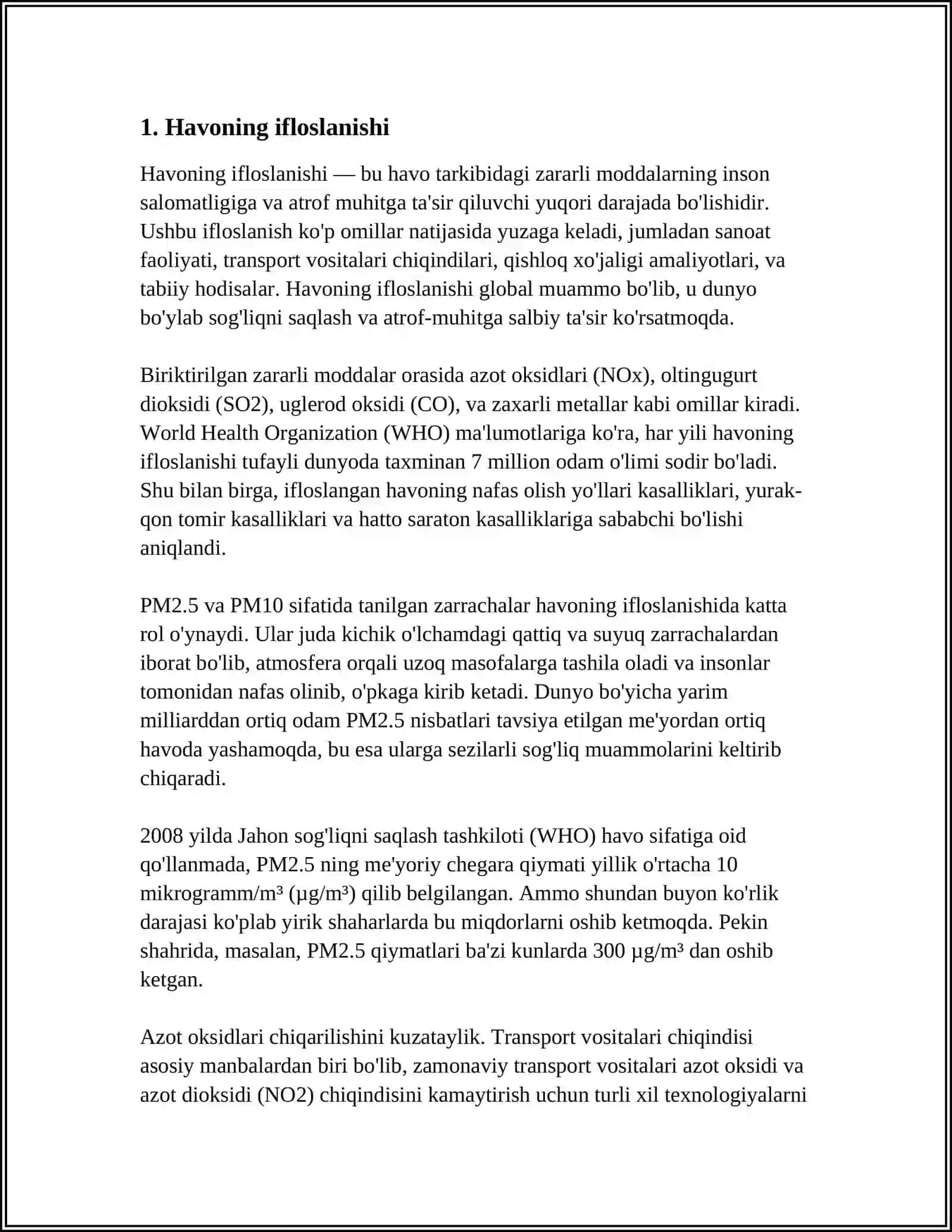 DUNYODAGI EKOLOGIK MUOMALAR 3