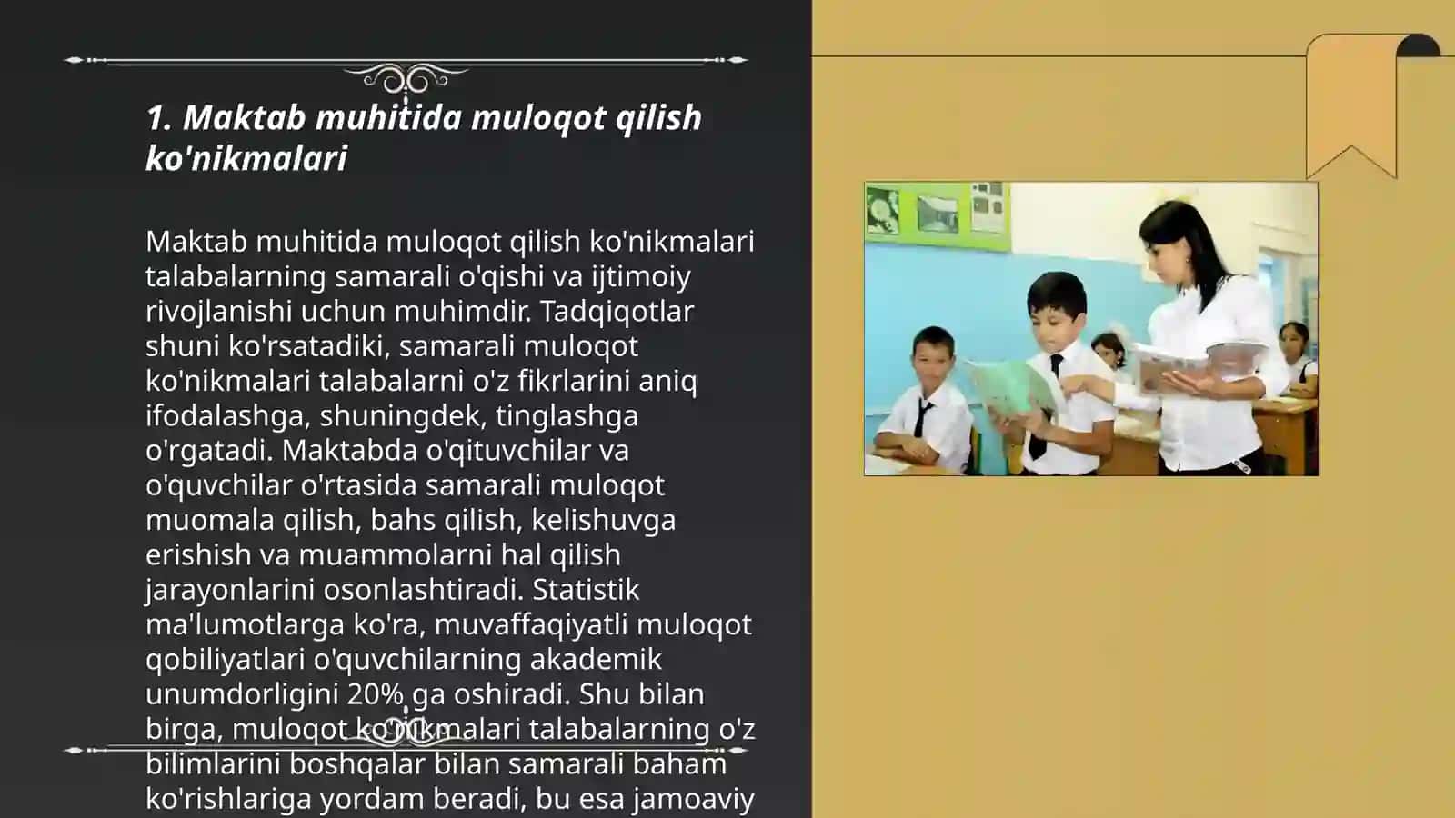 Maktab muhitida muloqot qilish ko'nikmalari 3