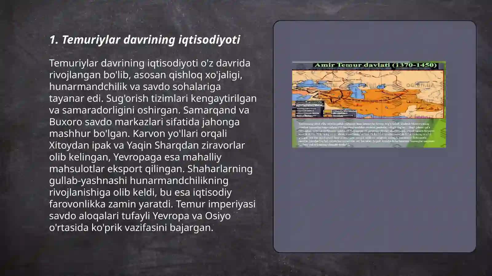 Temuriylar davri iqtisodiy gʻoyalarning taʼsiri 3