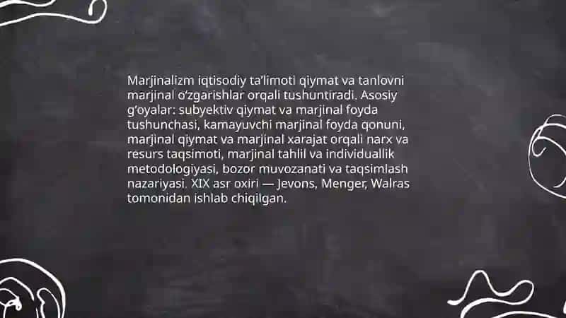 Marjinalizm iqtisodiy ta'limoti 3