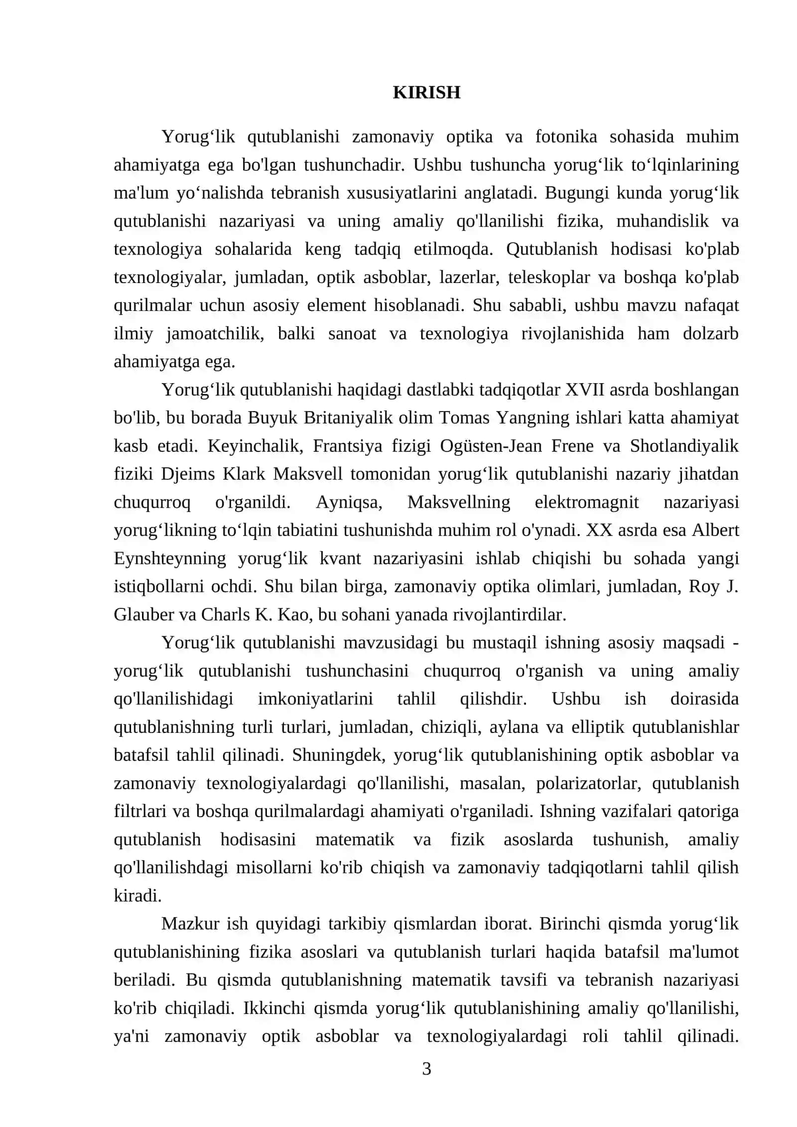 Yorugʻlik qutublanishi 3