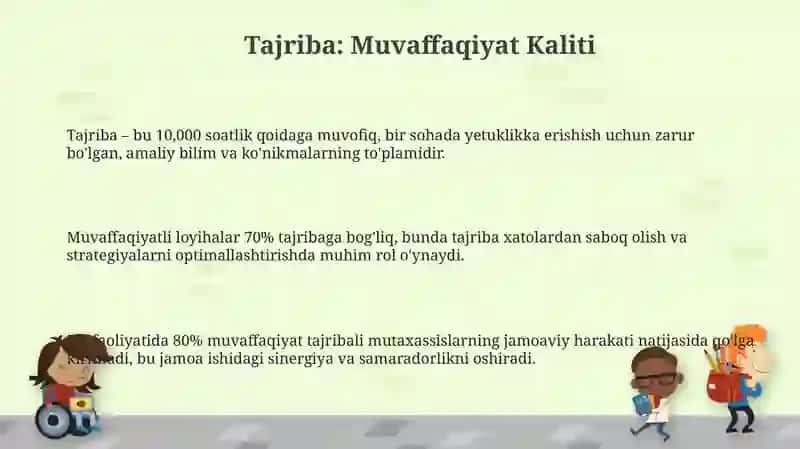 Muvaffaqiyat qimmatli tajriba mevasi 3