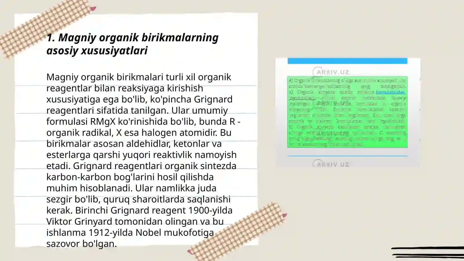 Magniy organik birikmalar 3