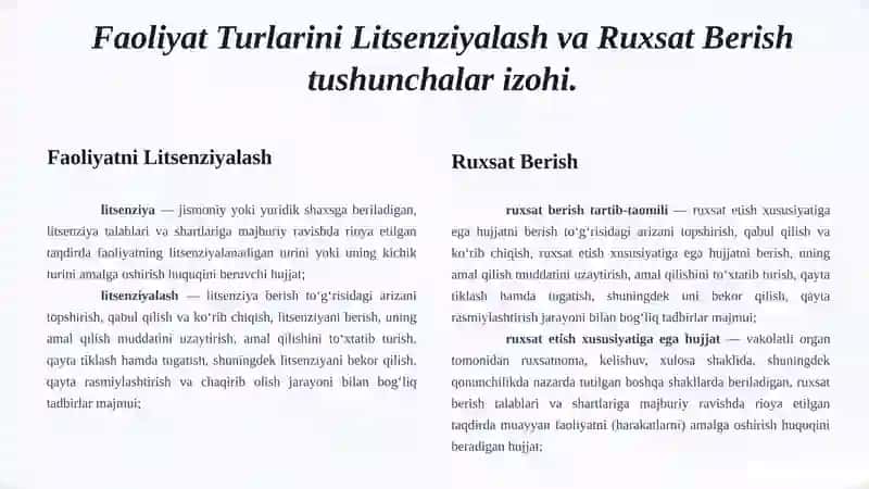LitsenziyalashvaRuxsatberish 3