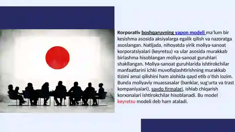 Korporativ boshqaruvning Yapon modeli 3