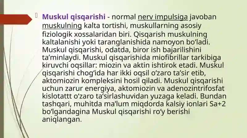 Muskul qisqarish apparati oqsillari 3