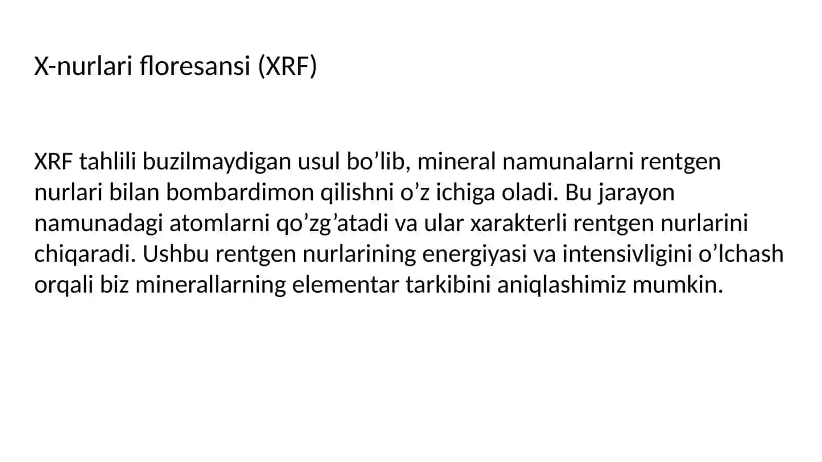 Kimyoviy elementlarni tahlil qilish usullarini o‘rganish 3