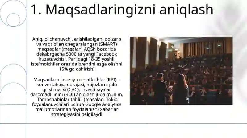 Auditoriya va maqsadni bilish 3