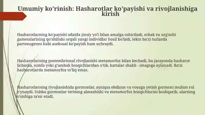 Hasharotlarning ko'payishi va rivojlanishi 3