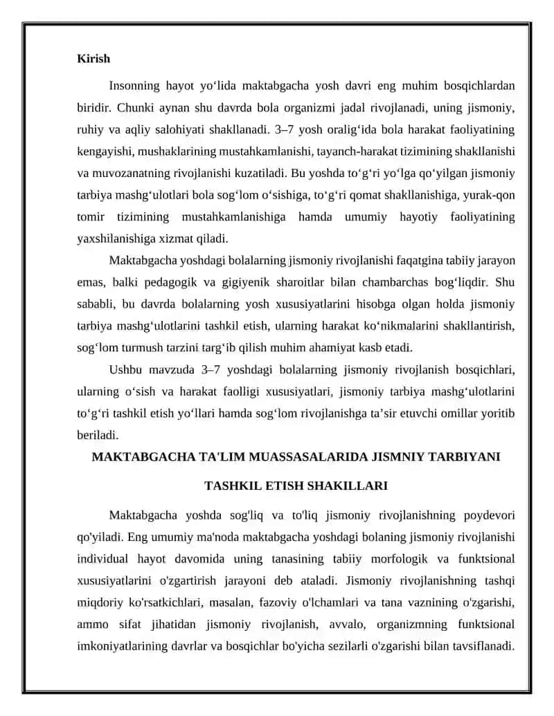 MAKTABGACHA TA'LIM MUASSASALARIDA JISMNIY TARBIYANI TASHKIL ETISH SHAKILLARI 3