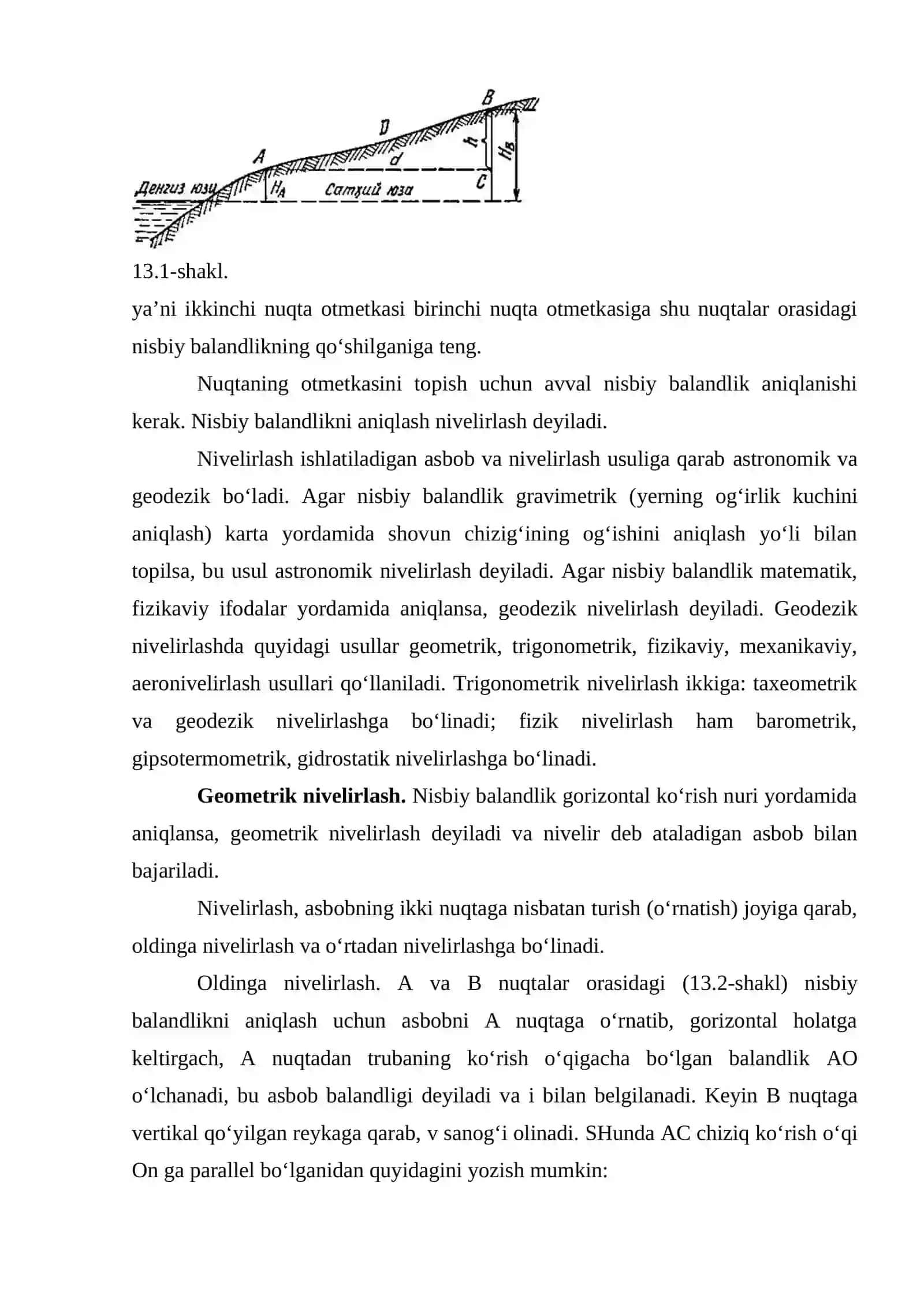 Tekislikni nivelirlash 3