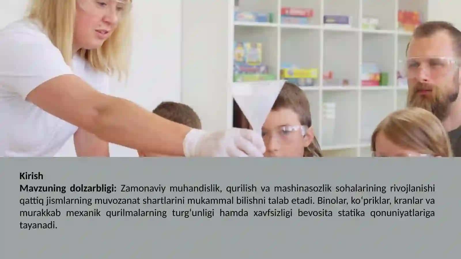 Qattiq jism muvozanati va statika masalalari 3