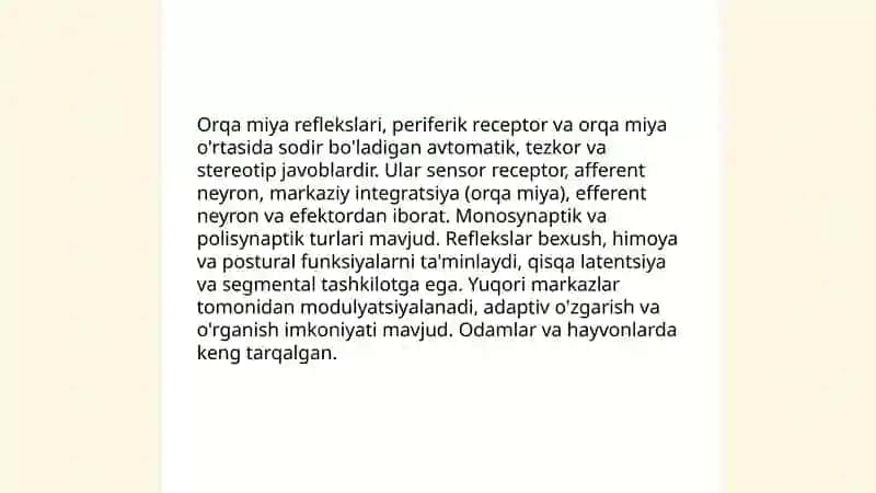 Odаm va hayvonlarda orqa miya reflekslari 3
