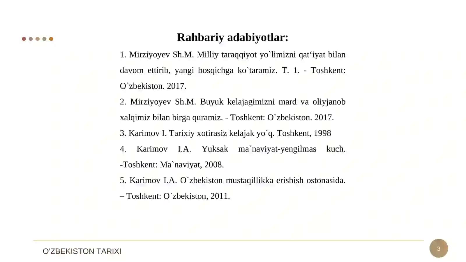 O'zbekistonning eng yangi tarixi 3