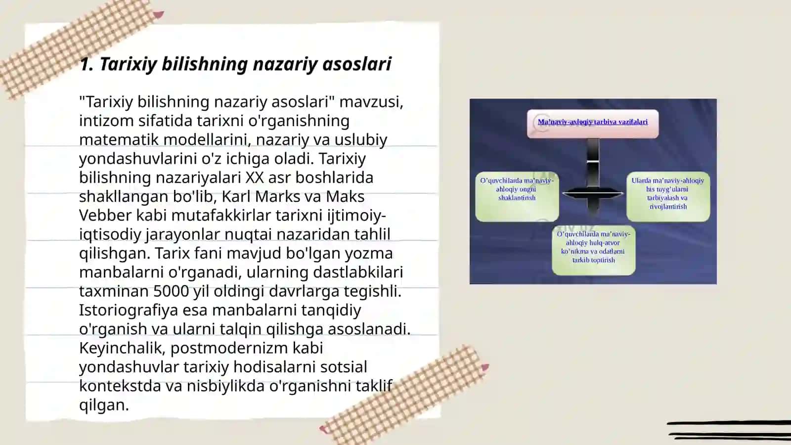 Tarixiy bilishning oʻziga xosligi 3