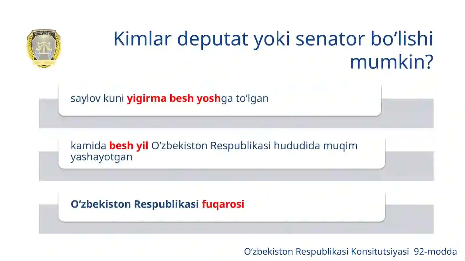 O‘zbekiston Respublikasining Oliy Majlisi 3