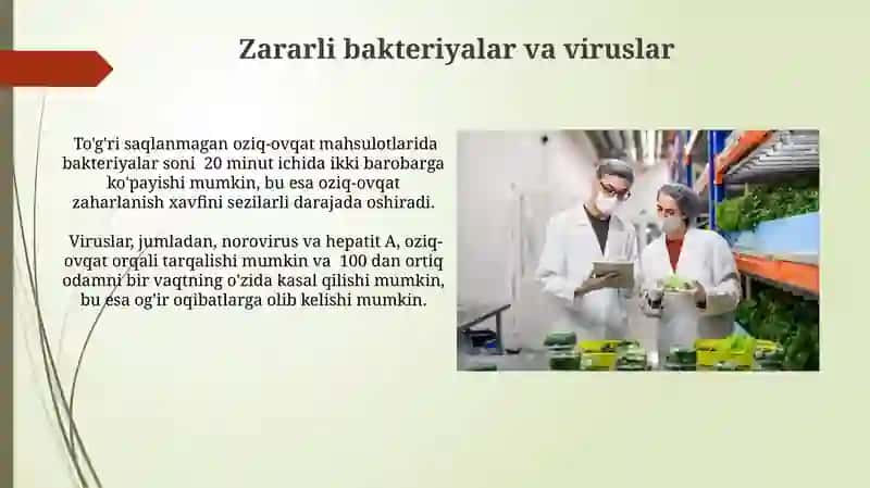 Oziq ovqat mahsulotlarining xavfsizligi 3