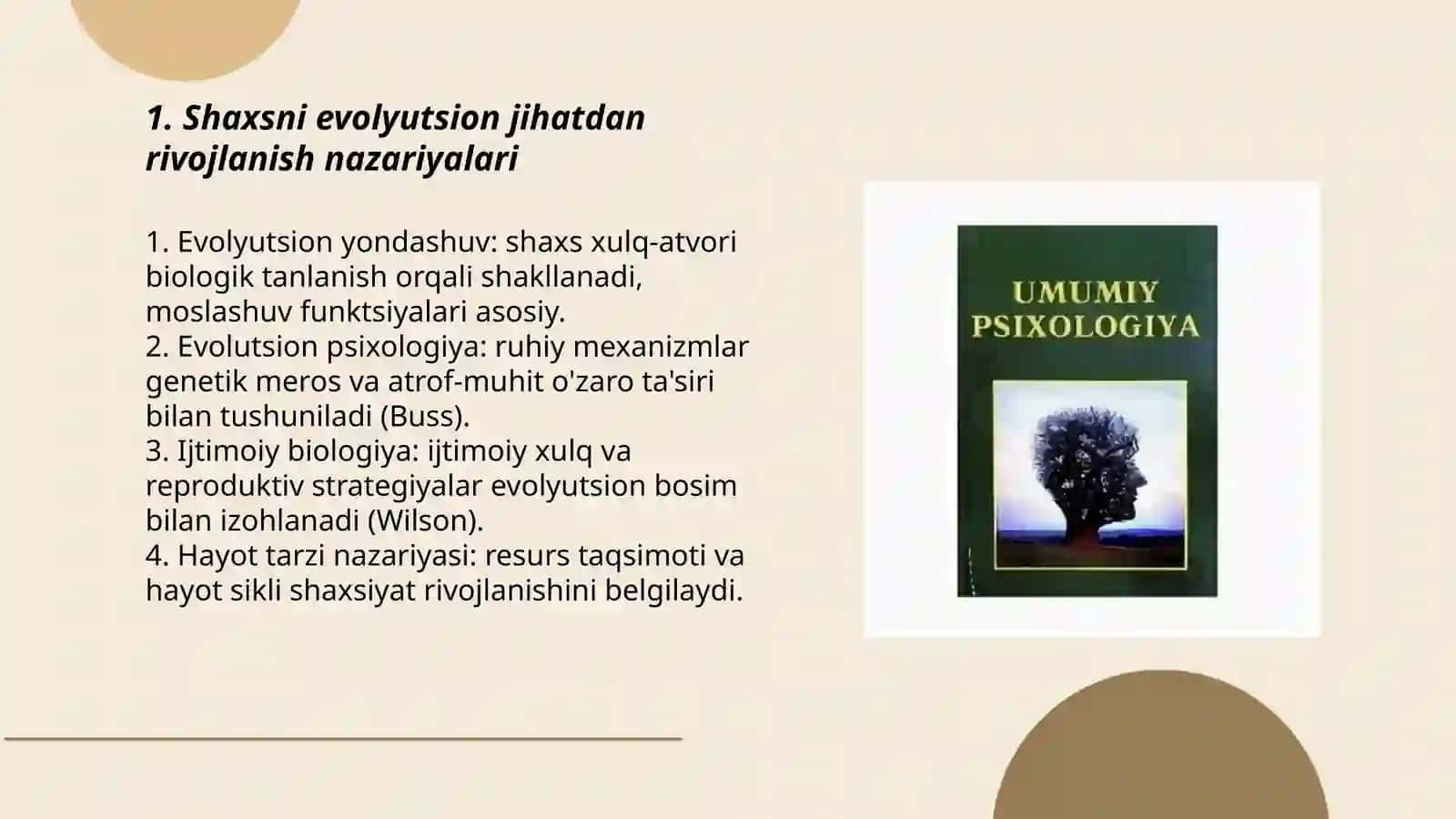 Shaxsni evolyutsion jihatdan rivojlanishi 3